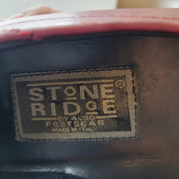 vintage Stone Ridge by Aldo ballet flat shoes red leather size 36 - Picture 9 of 9
